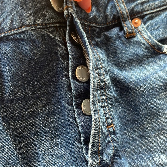 We The Free FP Jean Shorts Button Fly Frayed Hem 29 - Picture 5 of 6